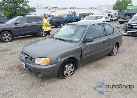 2001 Hyundai Accent Gs из США, поврежденный, VIN KMHCG35CX1U084668